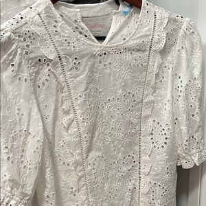 J. McLaughlin white lace top
